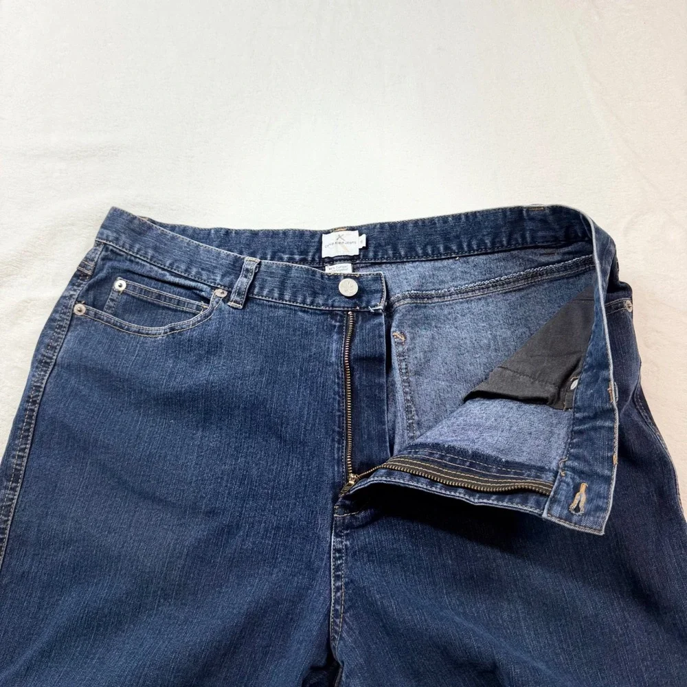 Calvin Klein Jeans Straight Leg Womens 16 Dark Blue Excellent Stretch‎ ZD15J198